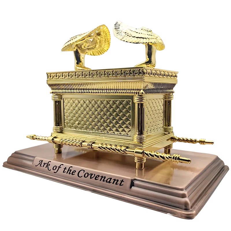 Statue Covenant Cabinet Ark Gold-plated Copper Ornament Jerusalem Jewish Faith Statue Decoration Crafts Jewish Bible Gift