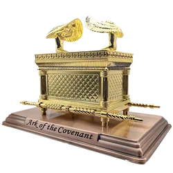 Statue Covenant Cabinet Ark Gold-plated Copper Ornament Jerusalem Jewish Faith Statue Decoration Crafts Jewish Bible Gift