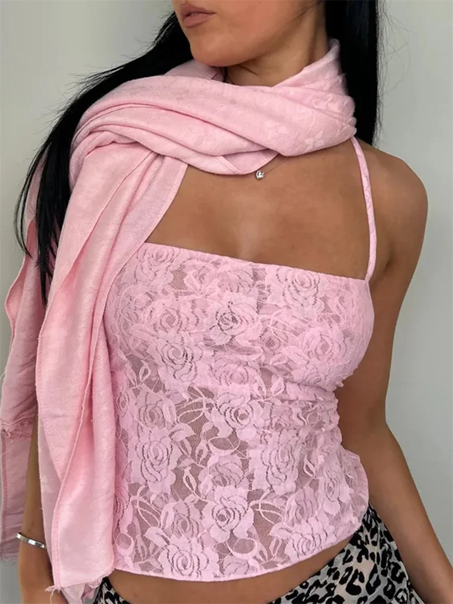 الأزهار الدانتيل شبكة شير كاميس خمر السباغيتي حزام المرأة الصيف سترة دون أكمام Y2K Fairycore عارية الذراعين المحاصيل القمم