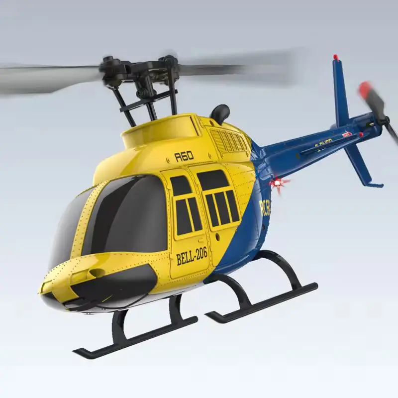 

A60 Rc Plane Helicopter 2.4g 6-Aixs Gyroscope 6ch Altitude Hold Optical Flow Bell 206 Mini Remote Control Helicopter Toys For