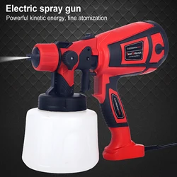 650W Electric Spray Gun High Pressure Electric Spray Paint Gun High Power Detachable Power Tool Portable Spray Paint Machine