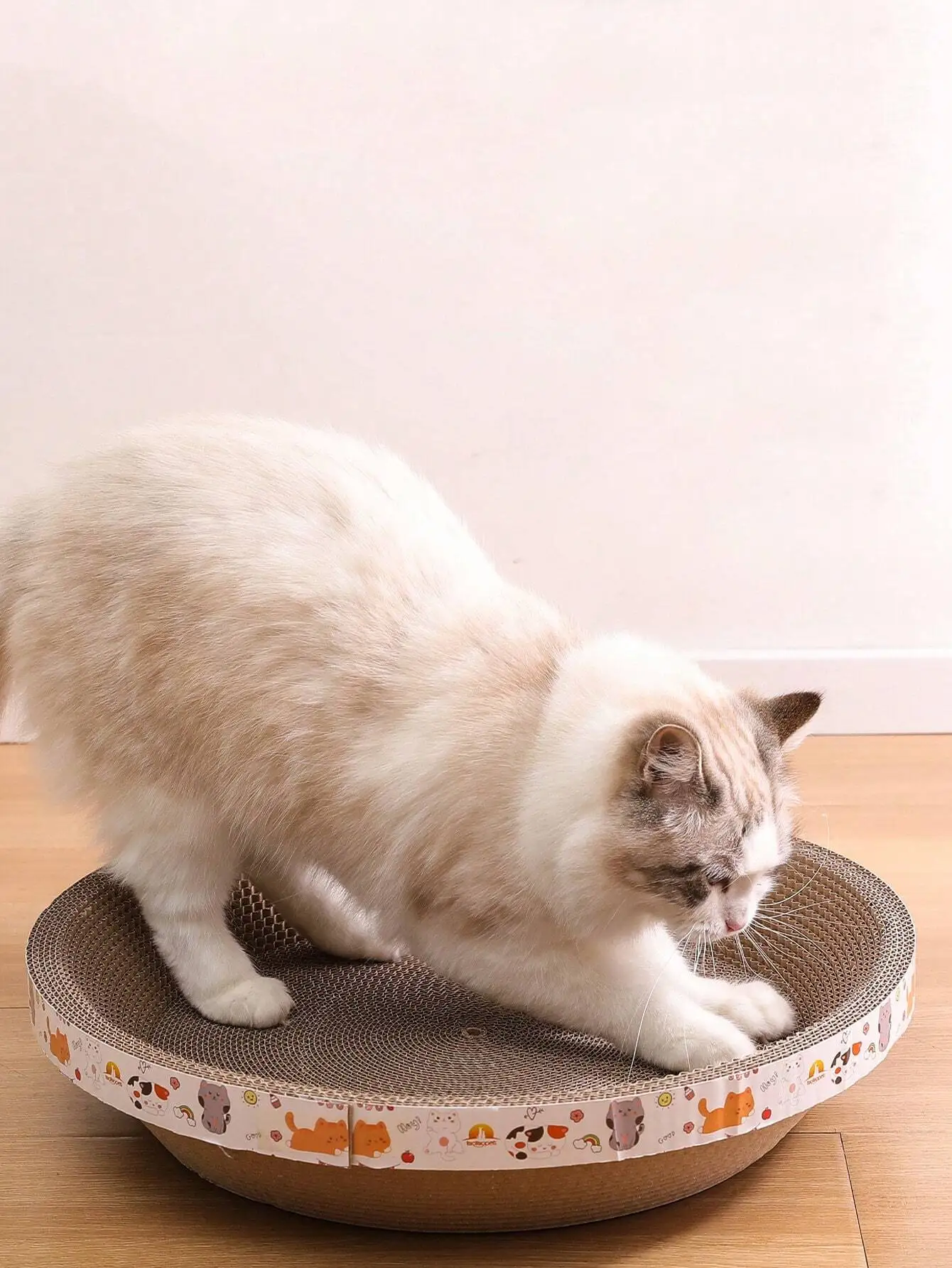 1pc Cat Scratcher Cardboard Toy With Corrugated Scratching Pad Interactive Cat Claw Protector Toy For  And Nails Grinding Cat To