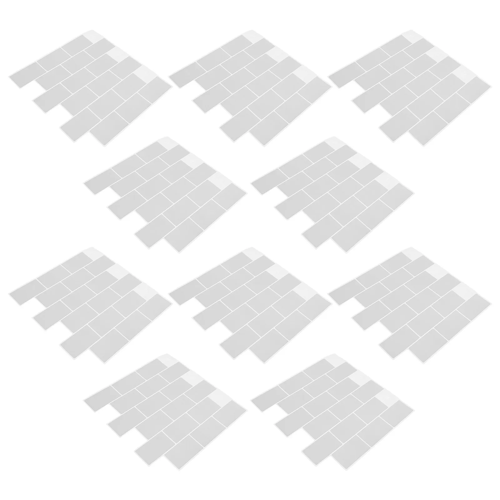 10Sheets Realistic 3D Ceramic Tile Effect Waterproof Oil Proof Self Adhesive Wall Stickers Kitchen Bathroom Tile Sticker