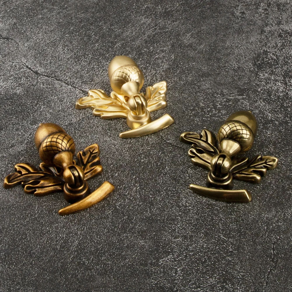 Fashion Acorn Cabinet Knob Zinc Alloy Drawer Pull Modern Furniture Handle For Kitchen Wardrobe Cupboard Door Decor