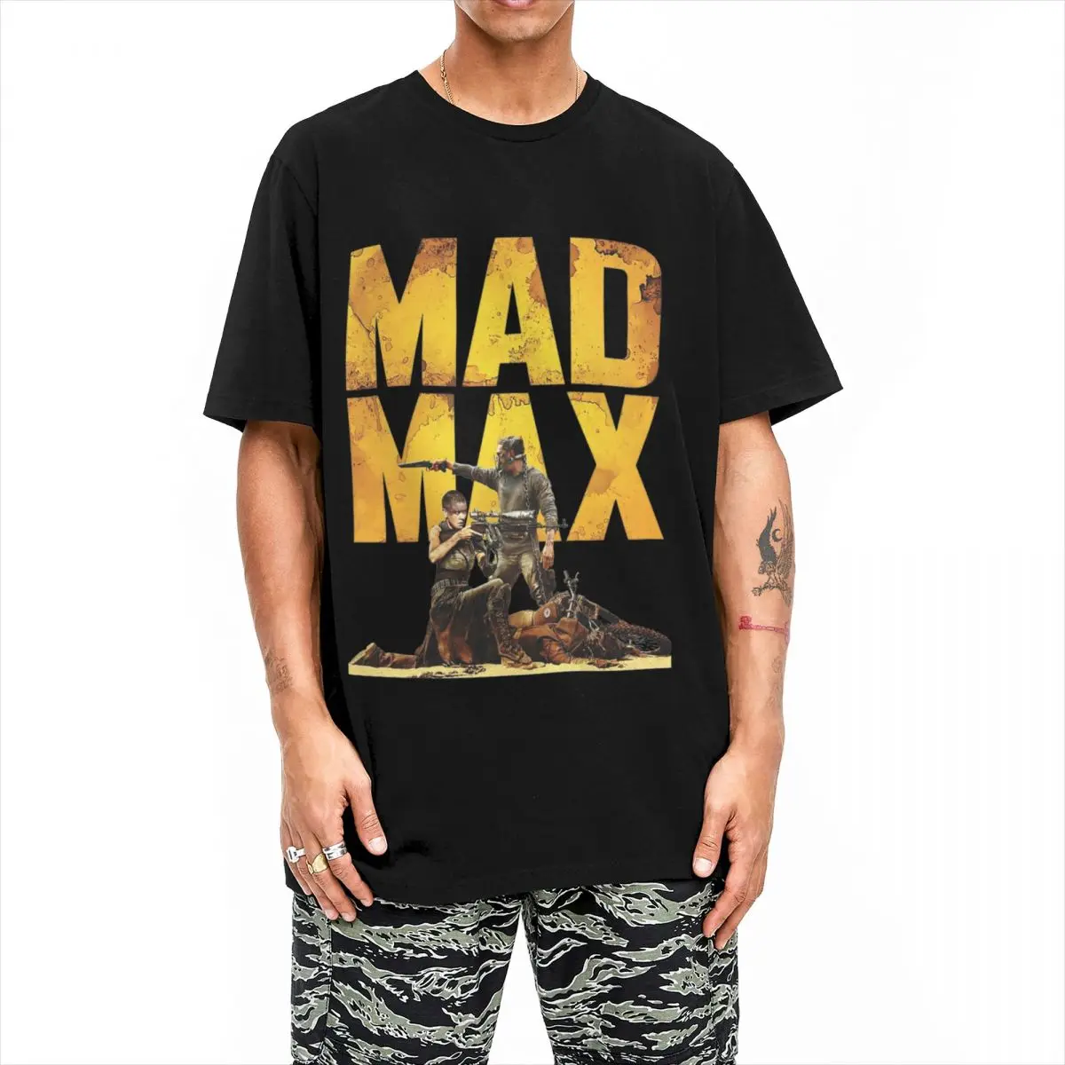 Vintage T Shirt Mad Max Cotton T-Shirts Fury Road Movie Fashion Tshirt for Men Summer Aesthetic Casual Short Sleeve Clothes