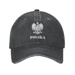 Vintage Polska Vintage Poland Polish Flag Baseball Cap  Distressed Denim Snapback Cap Polish Eagle Outdoor Activities Caps Hat