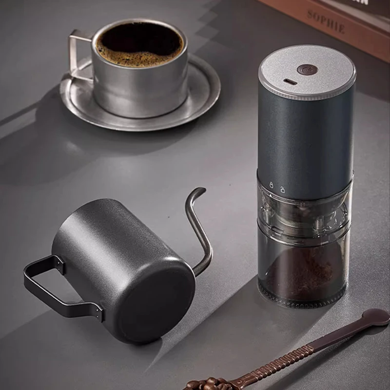 GIANXI Electric Bean Grinder Household Small Full-automatic Hand Coffee Machine Portable Coffee Bean Grinder Coffee Utensil