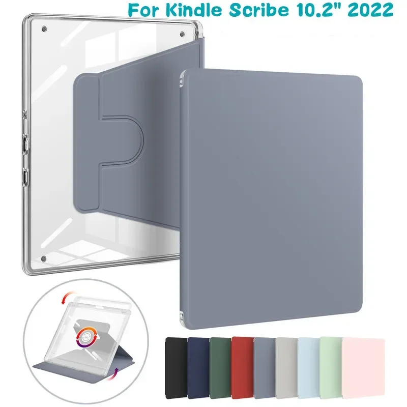 

Магнитный чехол для Kindle Scribe 2022, 10,2-дюймовый чехол из искусственной кожи с подставкой из мягкого ТПУ для ПК со слотом для ручки, умный чехол с автоматическим пробуждением/снадом