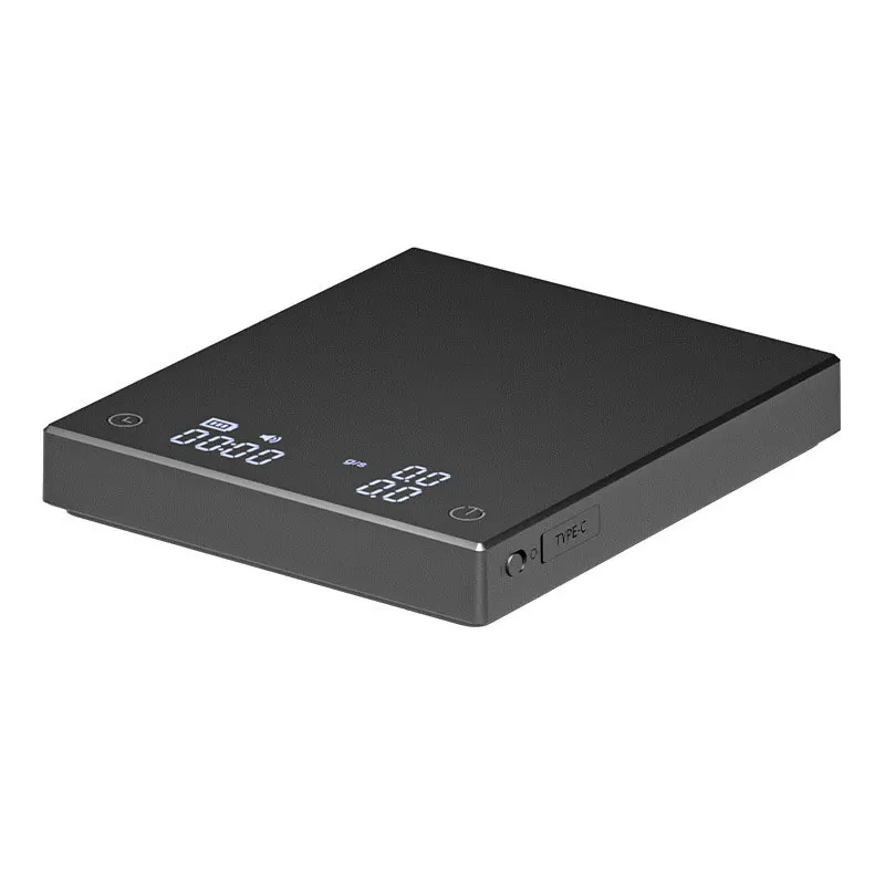 

Coffee Scale Flow Rate Display Auto Timer Digit Kitchen Food Scale Espresso 0.1g/2kg BASIC 2 Black Mirror Pour Show Timemore