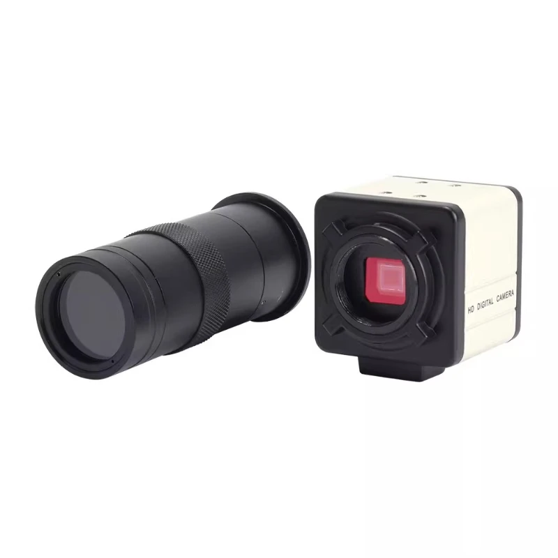 HD CCD 1200 Line BNC Mount Industrial Microscope Camera with 100 Eyepiece Lens Tools