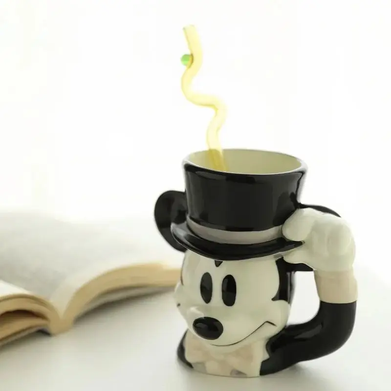 Disney Mickey Mouse Mug Cartoon Kawaii Ceramic Cup Mickey Vase Statue Desktop Ornaments Kids Adult Breadfast Coffee Milk Mug