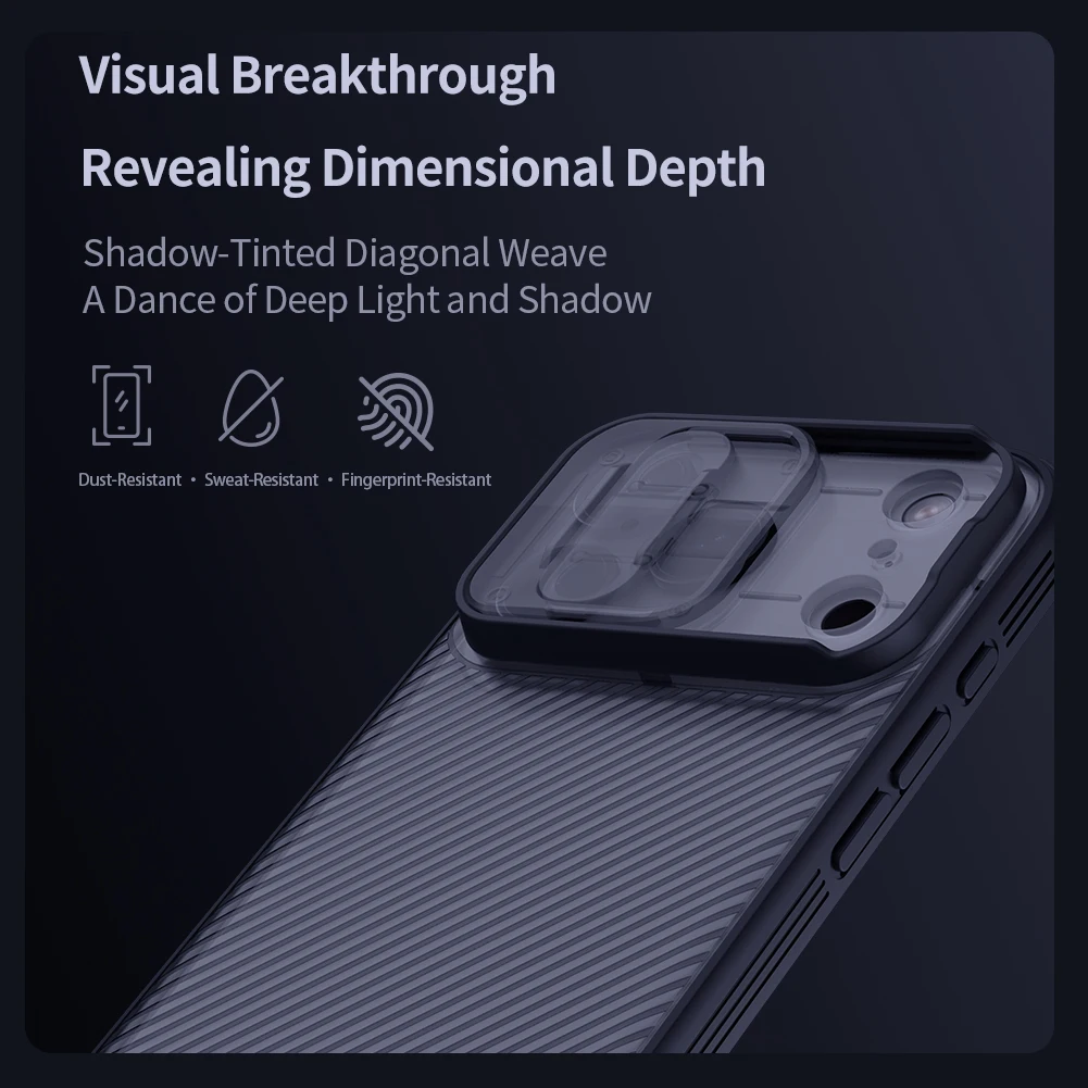 Für iPhone 17 Pro Hülle NILLKIN Fitted Case Camshield Hochwertige Schutzhülle mit Linsenschutz – Detail 13