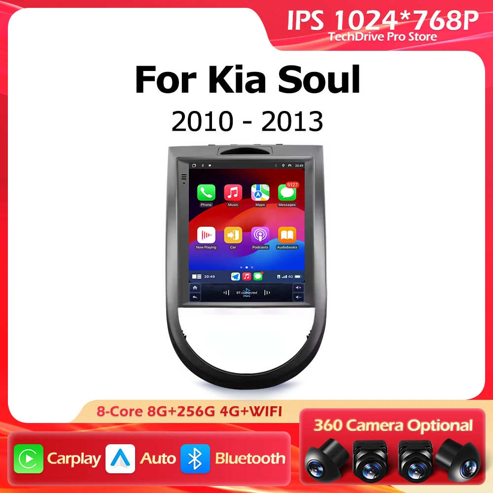 

Android 15, 9,7-дюймовый беспроводной Carplay для Kia Soul 2010-2013, GPS-навигация, интеллектуальный мультимедийный сенсорный экран, Bluetooth WIFI