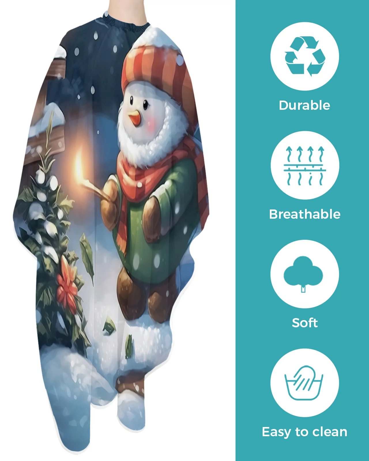 Christmas Snowman Christmas Tree Barber Apron Waterproof Beauty Salon Hairdressing Apron Hairdresser Cape Apron