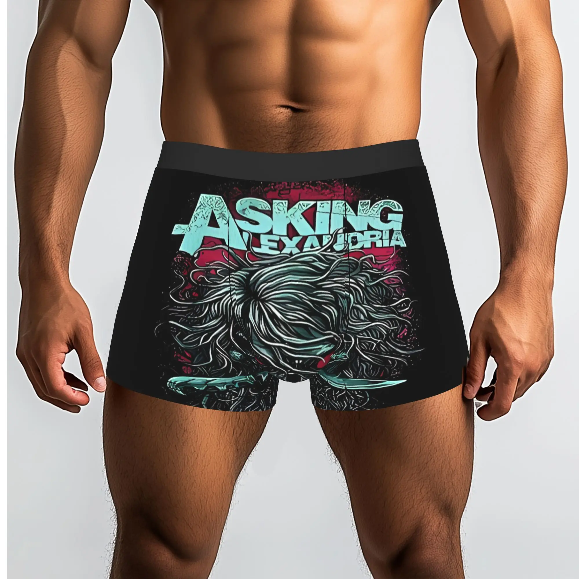 Asking Alexandria9 Asking Alexandria Mutande Traspiranti Da Uomo, Pantaloncini Stampati, Boxer-image