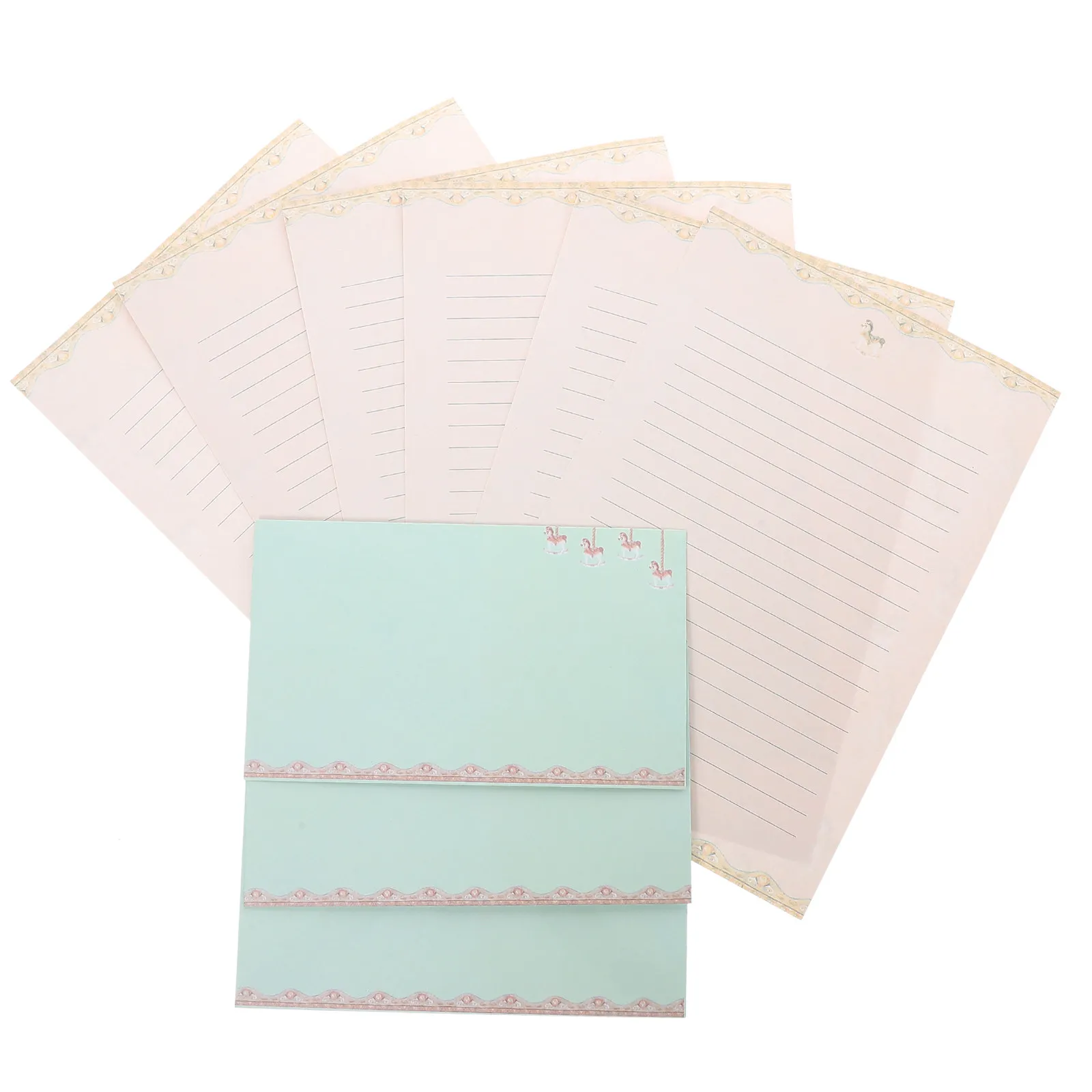 

5Sets Flower Animal Envelope Kit Decorative Letter Paper Writing Paper Set Elegant Multiscenario Stationery Envelope Kit