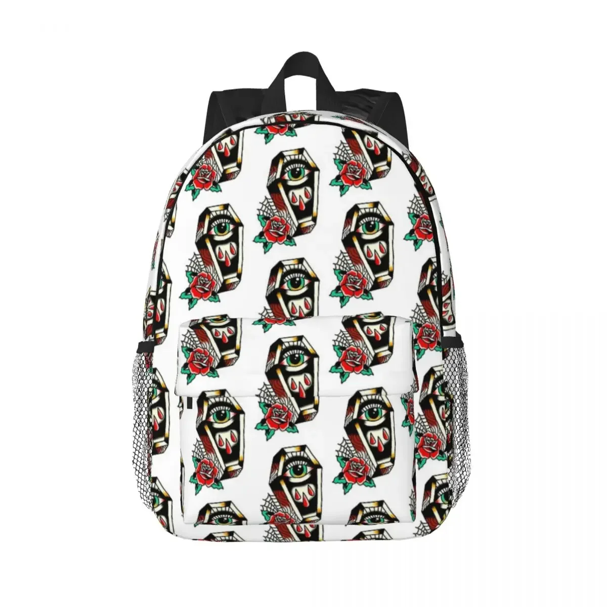 Coffin Traditional Tattoo Backpacks Teenager Bookbag Cartoon Children School Bags Laptop Rucksack Shoulder Bag Large Capacity