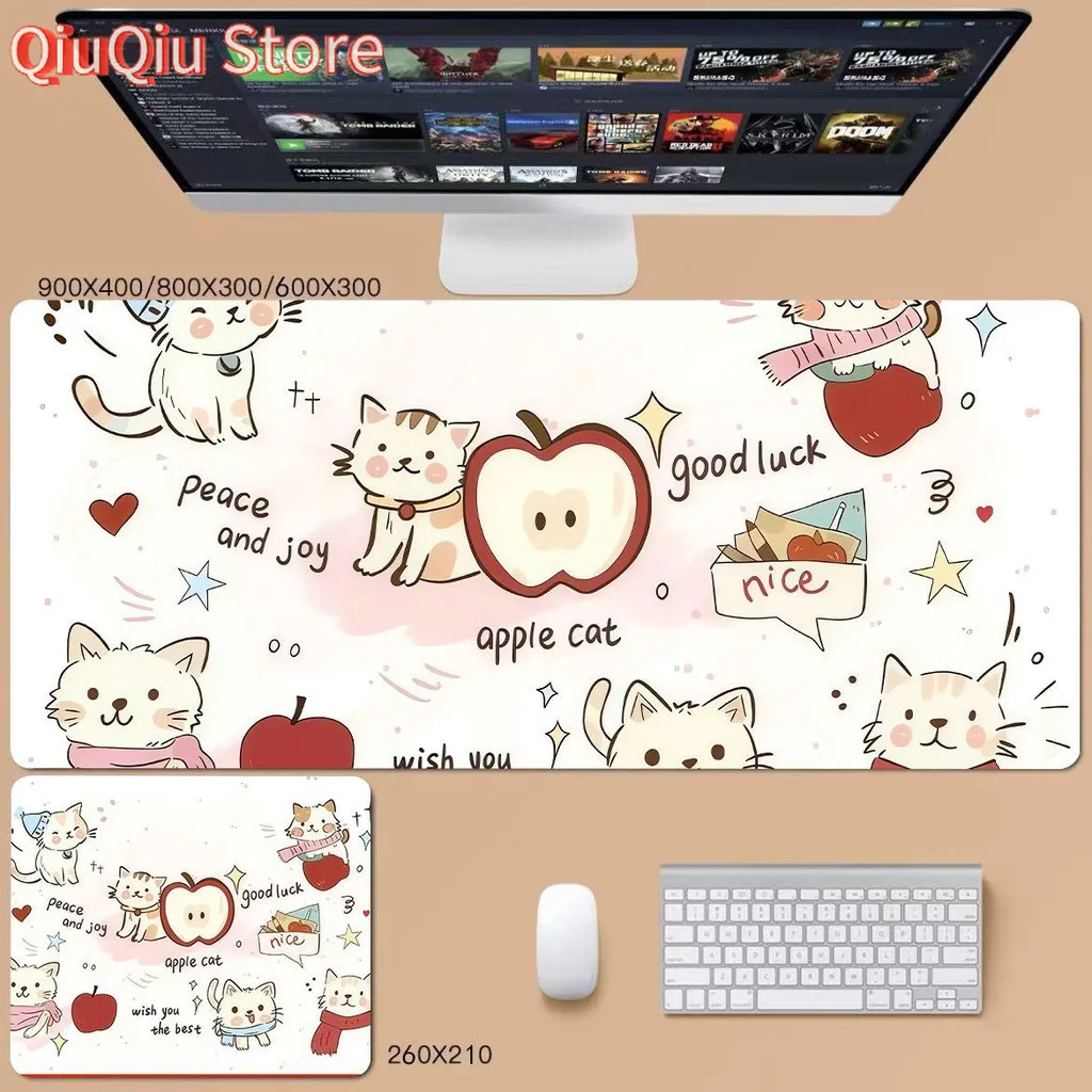 لوحة ماوس HelloKitty اللطيفة، لوحة مفاتيح كبيرة جدًا، مقاومة للانزلاق والقذرة #2