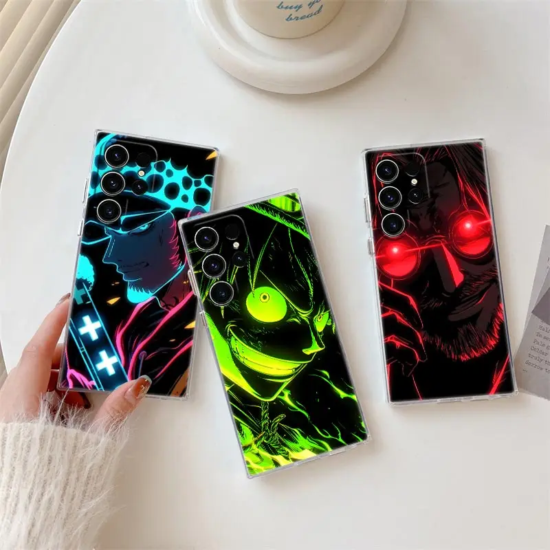 

Anime O-One Pieces S26Ultra Case Coque For Samsung Galaxy S25 S26 S24 S23 Ultra S22 S20 Plus S21 S25 FE A57 5G Clear Phone Cover