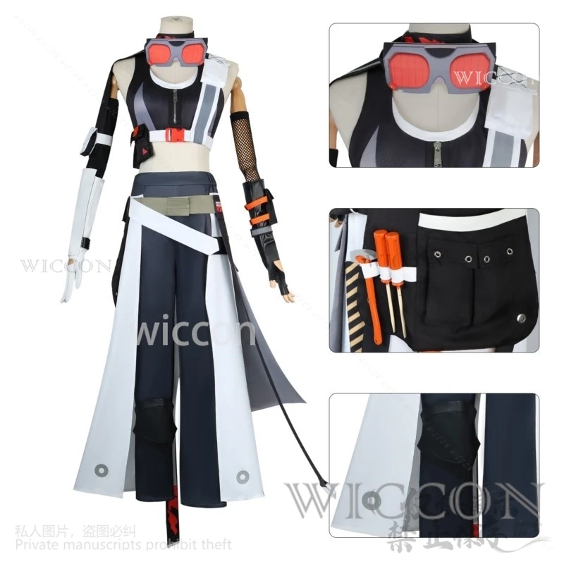 Anime Game Zenless Zone Zero Grace Howard Cosplay Costume Belobog Heavy Short Top Uniform Wig Woman Sexy Halloween Customized