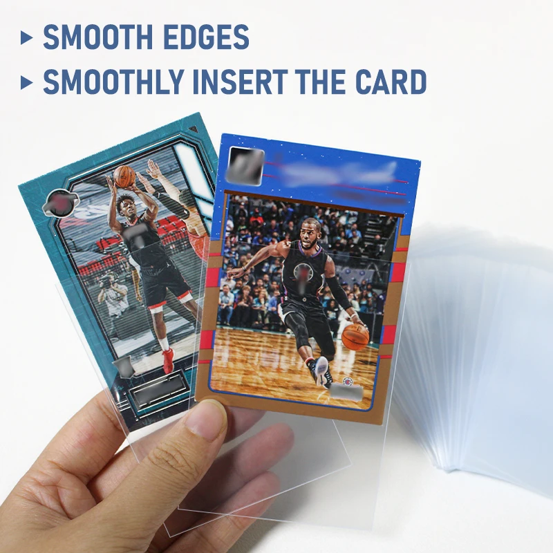 

100 PCS 67*94mm Card Sleeves Protective Standard Size Card Sleeves For Basketball Star Collect Holder Protective Case Coves