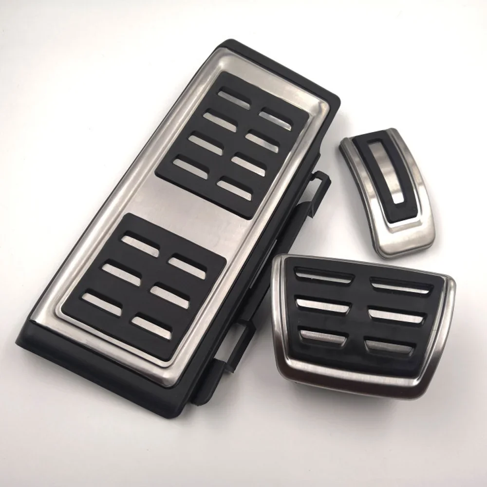 Car Stainless Steel Pedal for Audi Q3 F3 Sportback RS S-Line Q2 SQ2 2017~2024 Anti-Slip Fuel Brake Footrest Pad Cover Accessorie