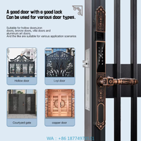 WiFi Network Door Handle Lock for Front Courtyard Fence EU StyleEuropean Style Smart Lock Waterproof Fingerprint Card Access