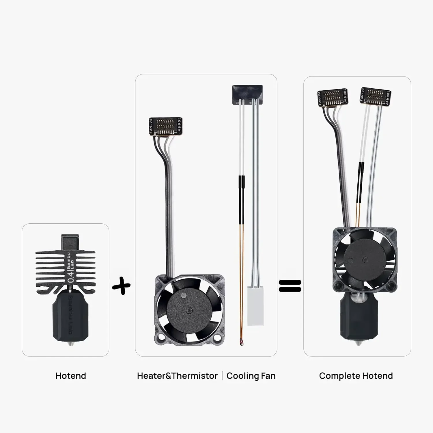 For BambuLab P1 Series/X1C Hardened Steel Nozzle All-Metal Hot End Kit ,3D Printer Accessories