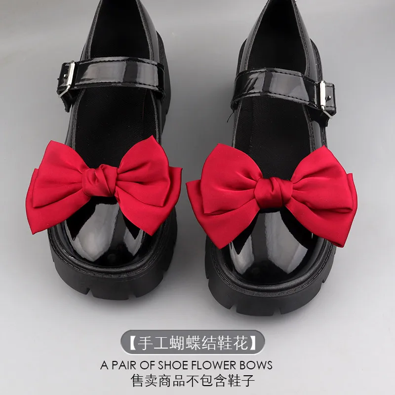 Girl Cosplay JK shoe flower accessories butterfly bow cute shoe decoration gift classic retro princess elegant shoe buckle