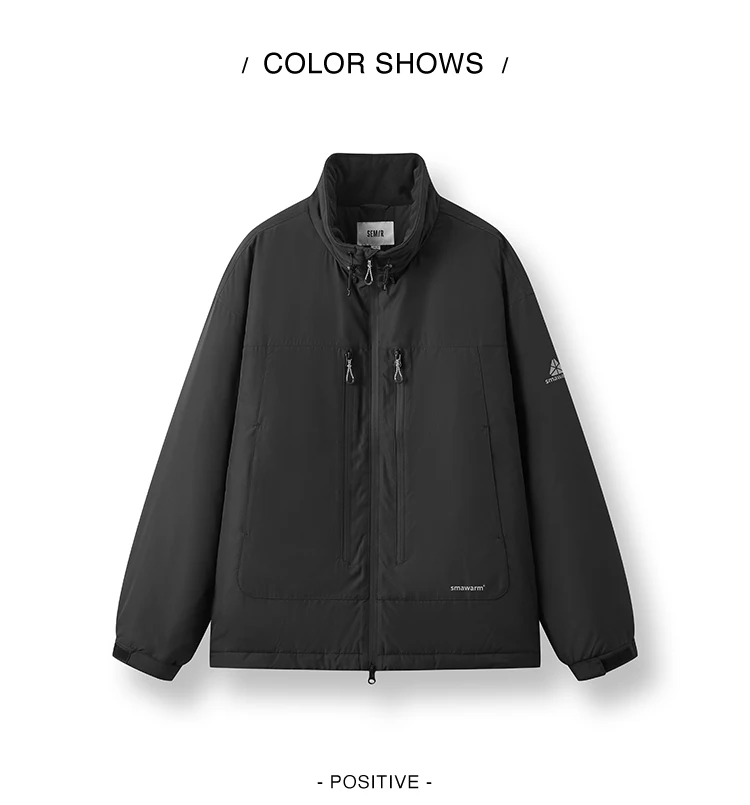 Semir Cotton Coat Men Winter Heat-Generating Tech Three-Resistant Outerwear 2025 New Outdoor Functional Loose Stand Collar