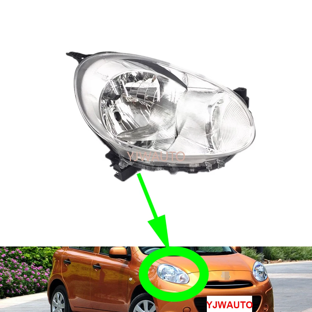 For Nissan March Micra 2010~2015 Headlights Assmbly Car Headlamp Replacement Front Lamp Whole Auto Light Assembly