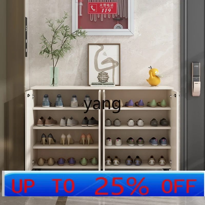 

LH solid wood anti-theft shoe cabinet household elevator entrance to the home against the wall storage corridor cabinet