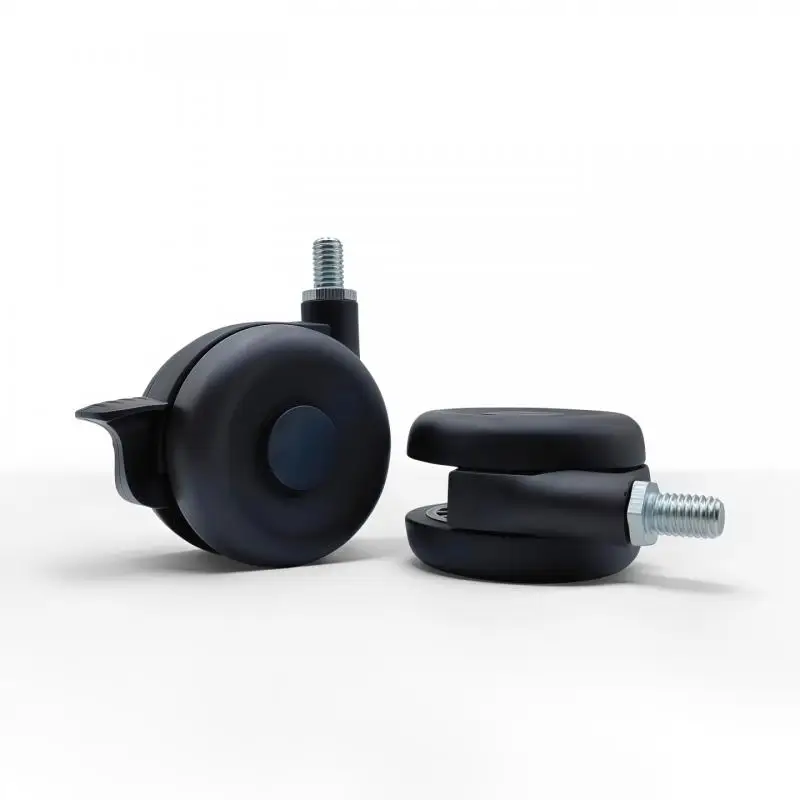Silent Swivel Caster Wheels Wear Resistant Shock Absorbing Office Chair Casters Kids Bed Conference Table Replacement Wheels