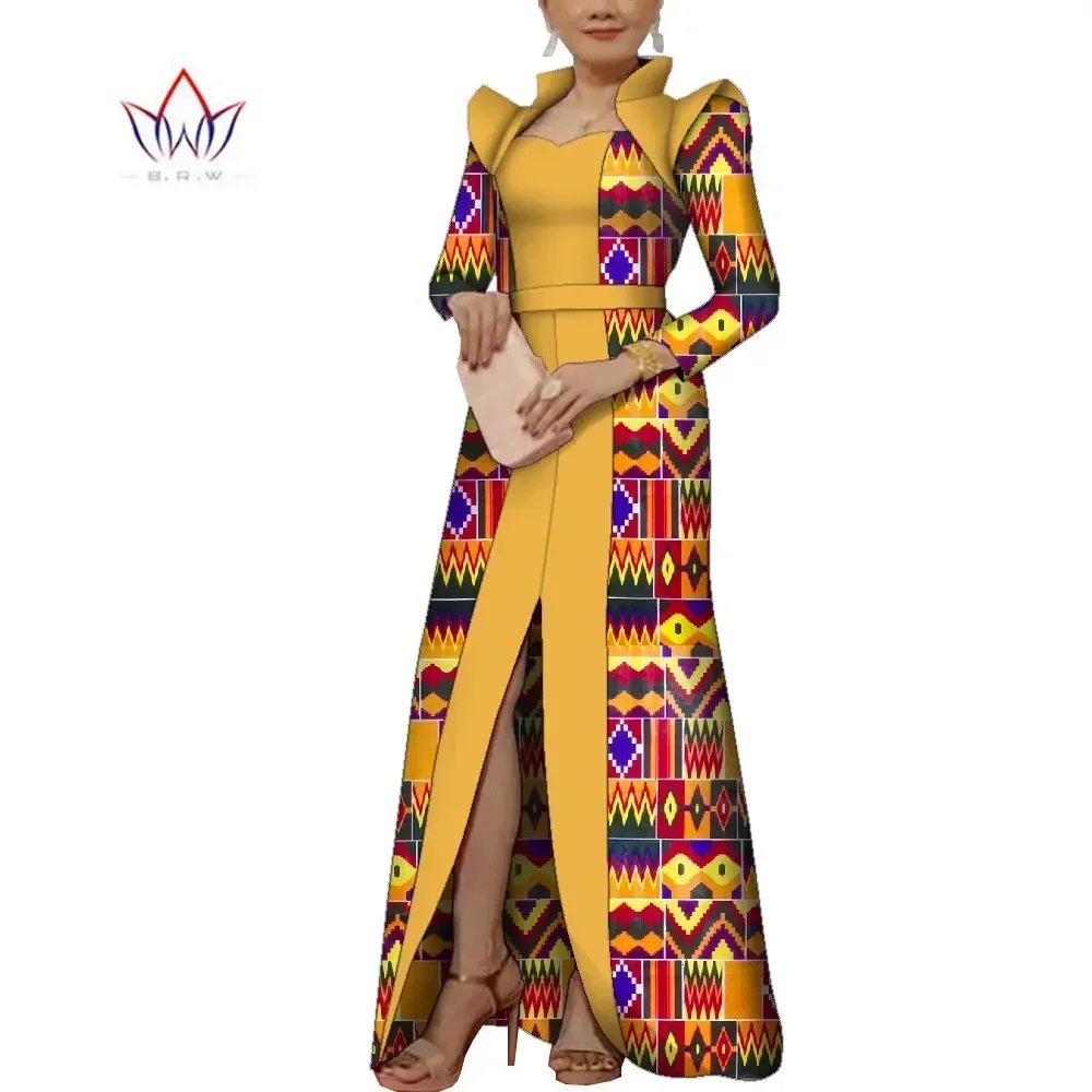 Autumn Women Dress African Clothing Long Sleeve Dashiki Long Maxi Dresses for Women Party Robe Dress Plus Size 6XL Wy10005