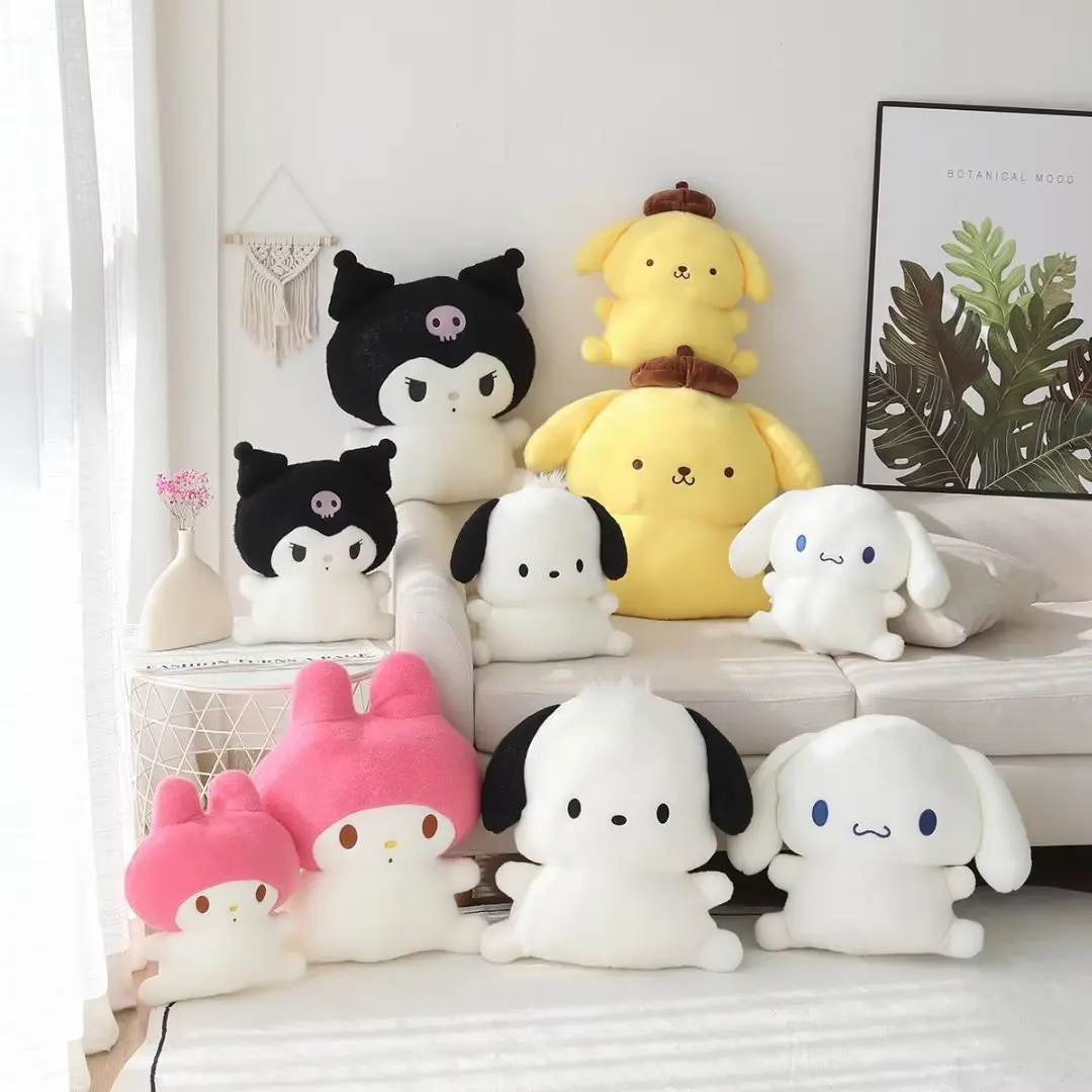 30/45cm Sanrio śliczne Kuromi moja melodia pluszowe zabawki miękkie przytulić pluszowe Pochacco Cinnamoroll lalki rzut poduszki urodziny prezenty dla dziewczyny