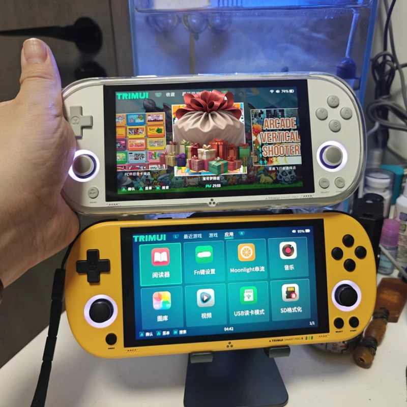 

Игровая консоль SMART PRO TG5050 на Android с 5,5-дюймовым AMOLED-экраном 1080P 120 Гц, аккумулятором 5000 мАч, триггерами с датчиком Холла, процессором 8GEN2, портативная игровая приставка