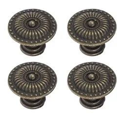 4pc Antique Bronze Kitchen Cabinet Drawer Knobs Dresser Cupboard Wardrobe Furniture Pulls Handle Wooden Box Jewelry Box Knobs