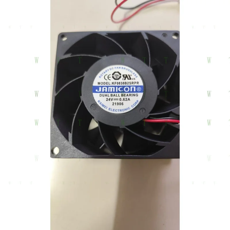 H 1 PCS for JAMICON Fan KF0838B2SRPR DC24V 0.62A 8CM 8038 2 Wire Cooling Fan