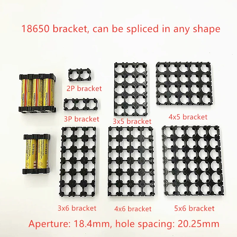 20-100PCS 18650 Battery Holder With Card Slot Splicing Fixed Combination Connection Base DIY Assembly Battery Pack