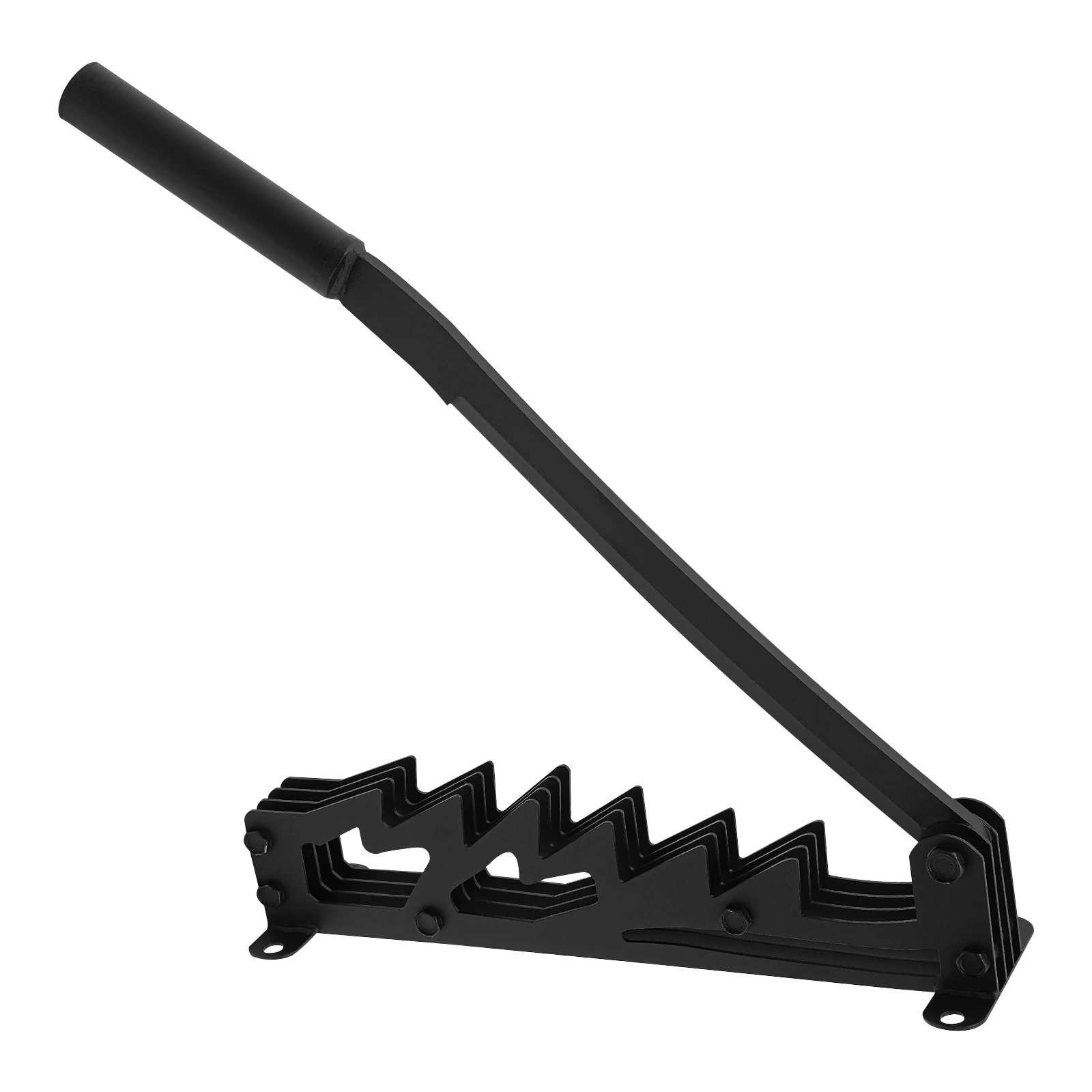 Cortador de Leña de Hierro Fundido de 25 cm para Montar en la Pared, Cortador de Leña Seca de 9.84 Pulgadas para Acampar y Hacer Barbacoas, con Doble Asa, Guantes y Soporte para Leña