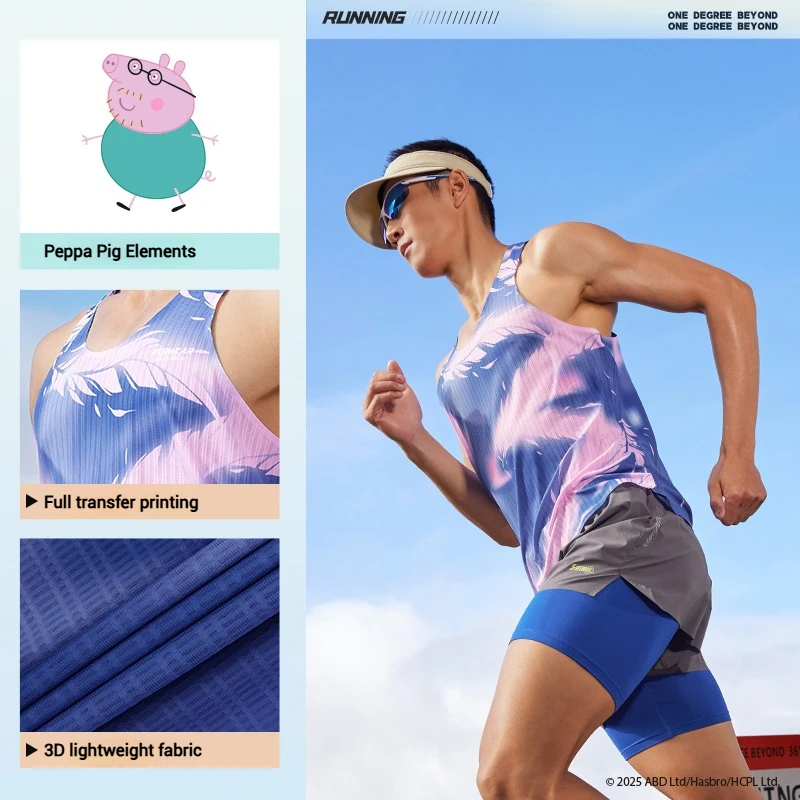 361 Degrees Flame AIR Men's Sports Vest Marathon Running Quick-drying Workout Fitness Breathable Training Sleeveless 652526505