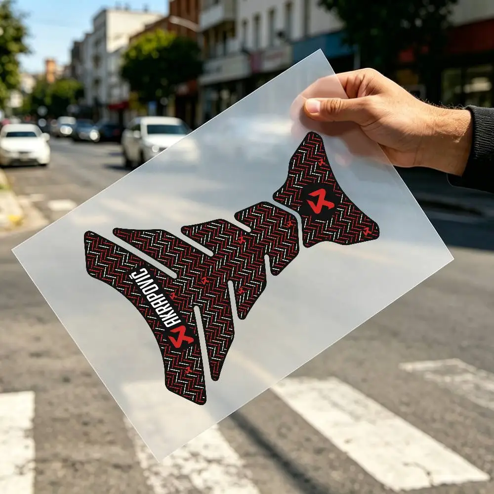 

For Akrapovic Flat Fishbone Decal Waterproof Motorcycle Gas Tank Sticker Vinyl Graphics Motorbike Decor Accessories