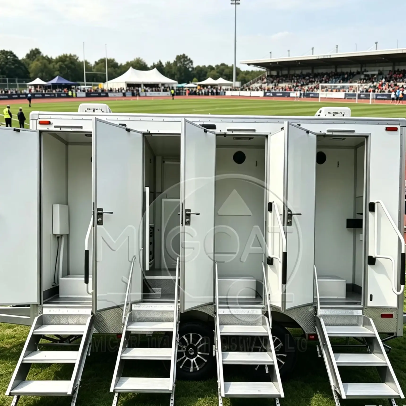 Hot Selling Four Compartments Portablemobile toiletOutdoor Construction Site Wedding Event Public Toilet Stall