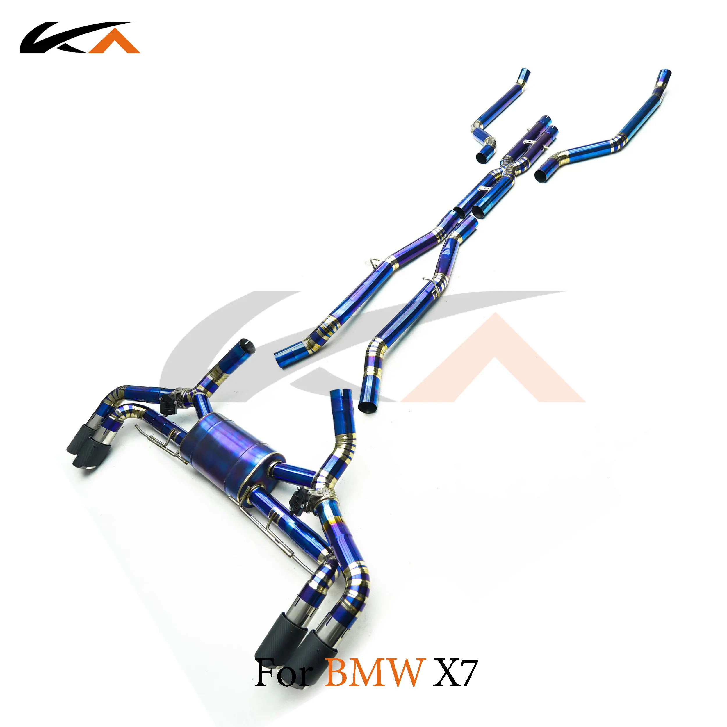 

KA Tuning exhaust system parts titanium alloy catback for BMW X7 4.4T rear section performance muffler valve