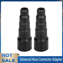 Dust Collector Universal Vacuum Hose Adapter Converter 50/42/34/30/23mm Black Soft Rubber Round Suction Hose Converter Dry Wet