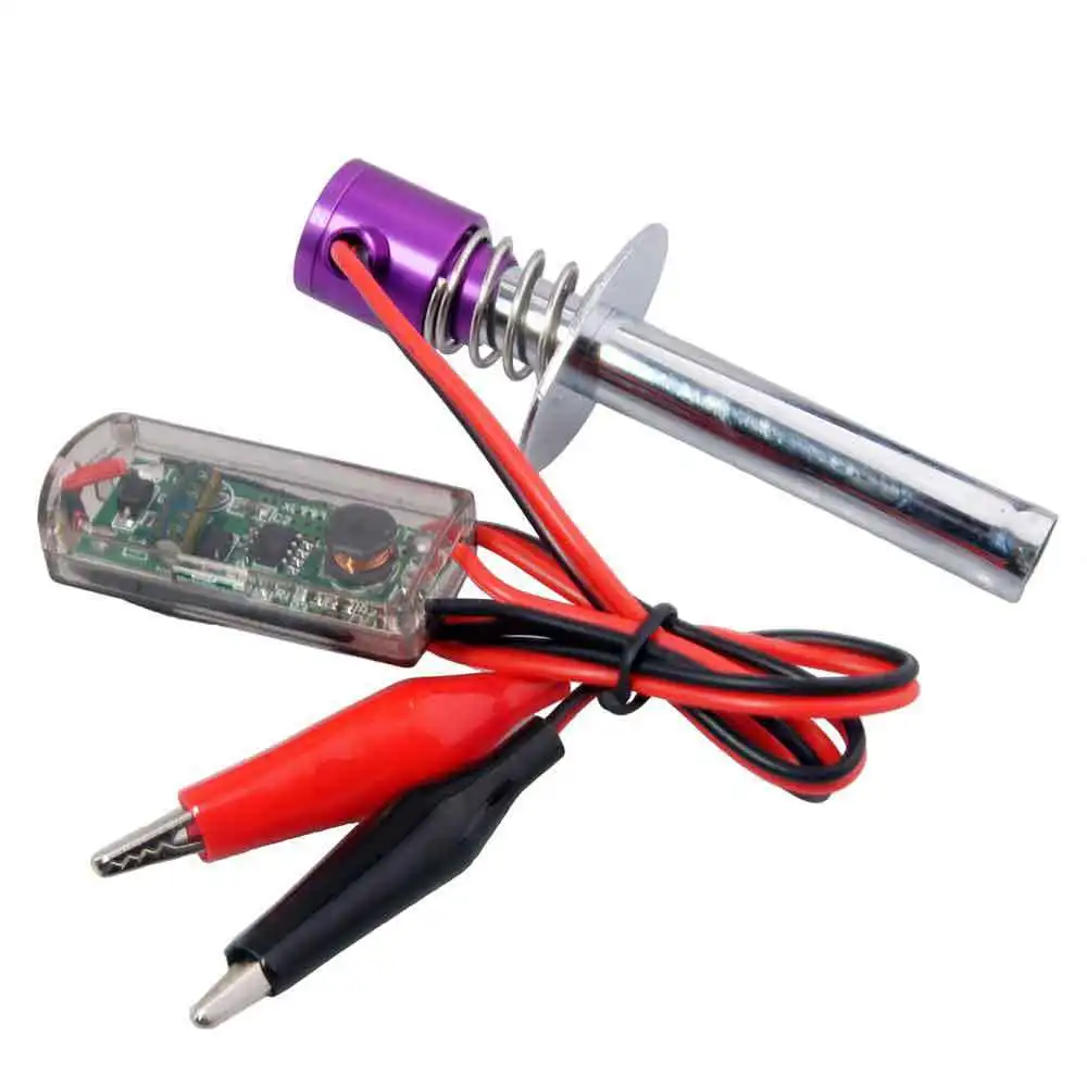 Immagine 3: Cavo Accenditore Elettronico per Candelette 6-12V con Clip, Uscita Nitro 18 21 28 per Motori di Auto RC 1/8 1/10 1/24, Ricambi HSP 80100