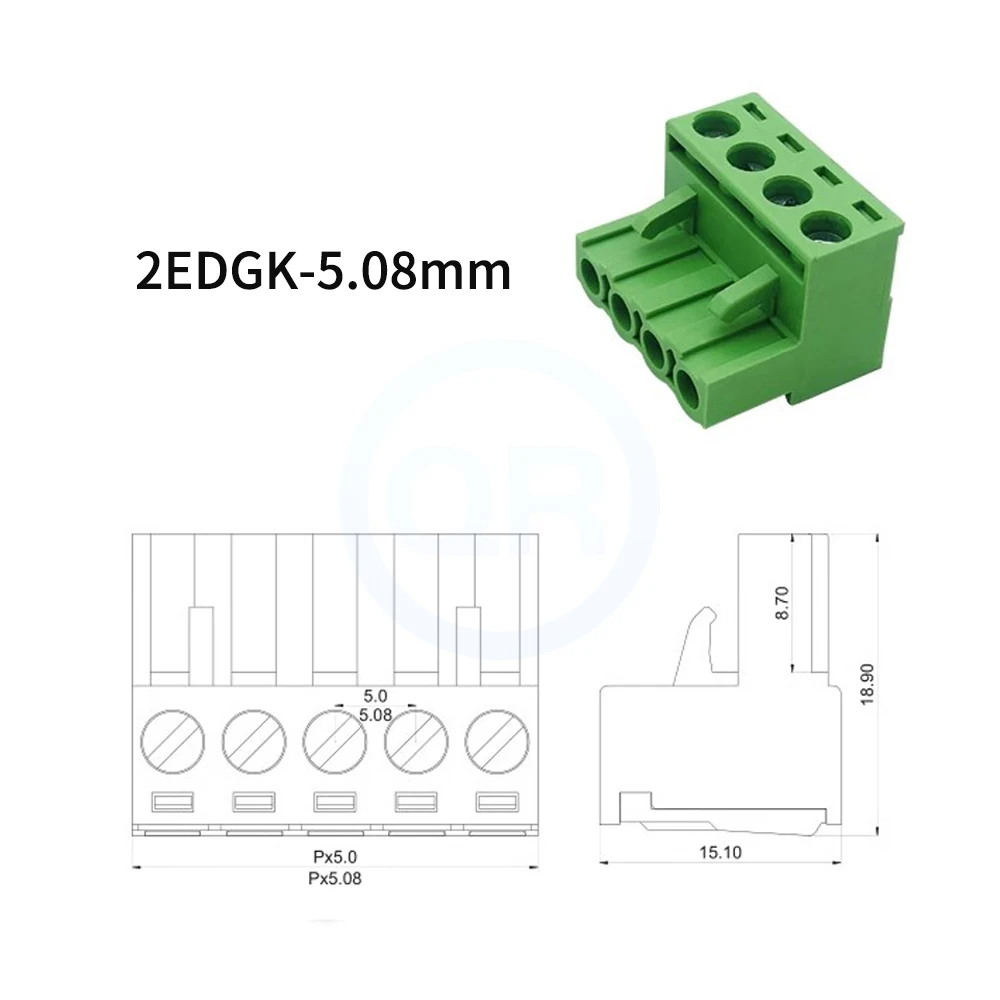(10 Zestawów) DG KF 2EDG 5.08 2EDGK 2EDGV 2EDGR 5.08mm 2~24P Wtykowe Listwy Zaciskowe Kątowe Końcówki Wtykowe Zestaw Uszczelniony Rozdzielony 15EDG — zdjęcie produktu 4