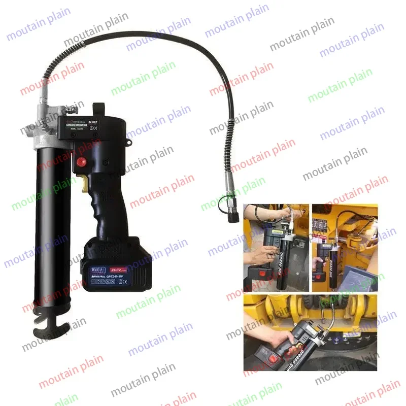 10000PSI  Automatic Syringe Oil Grease Portable Electric Grease Gun Oil-Filling Tool with Digital Lock Button Fully