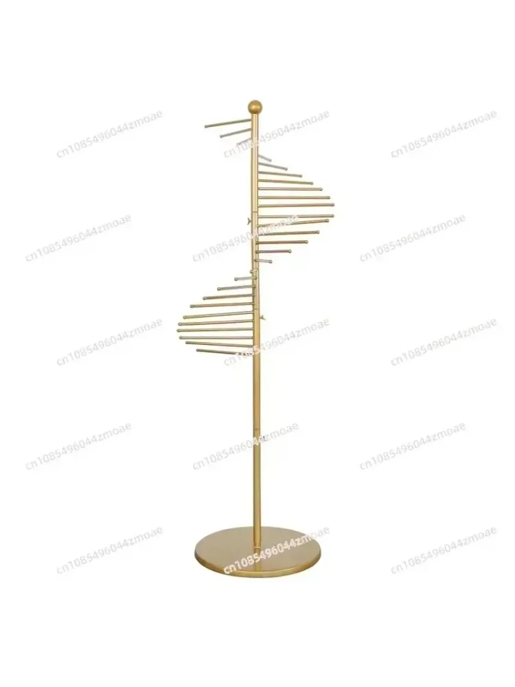 150 cm Black White Scarf Shelf Floor Display Rack Creative Hanging Silk Scarf Display Rack Clothing Store Multi-functional Round