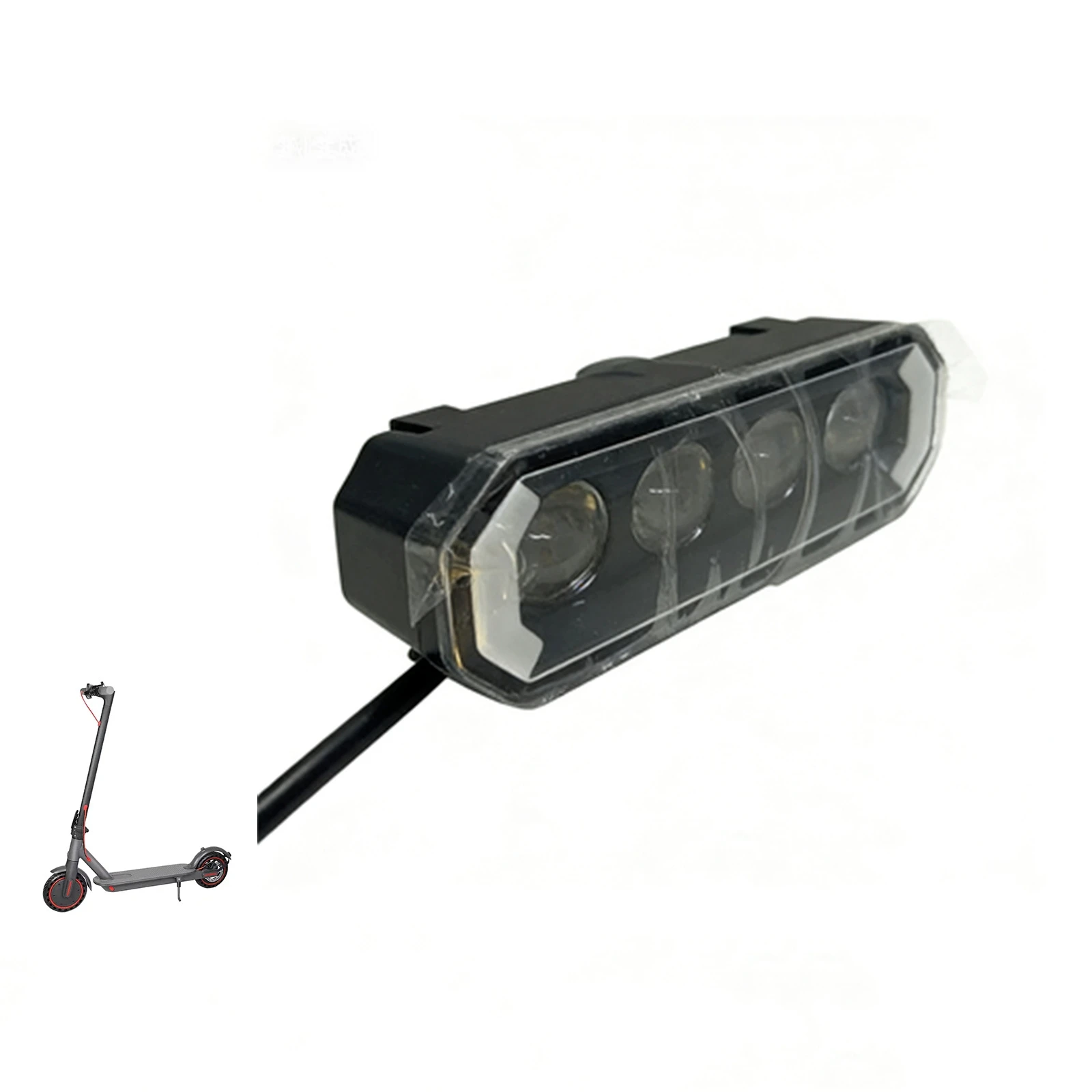 36V 48V Scooter Front Headlight with For HORN Integration Turn Signal Support and Daytime Running Light ABS Housing